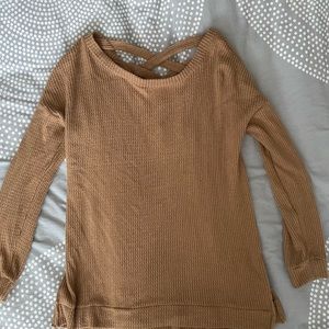 Cross back sweater